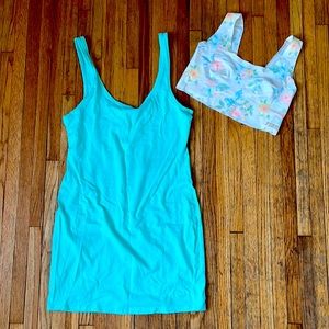 PINK dress and lounge bra